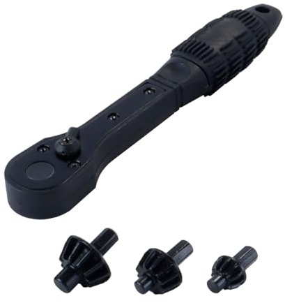 Hoite Llave de trinquete 2 en 1 para portabrocas: llave universal de doble cabezal para taladros y herramientas eléctricas.
