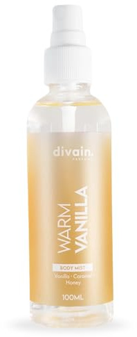Orientalisches Gourmand, Gemütliches & Tröstendes Körperspray 100ml mit warmer Vanille, Unisex | Warm Vanilla Body Mist | divain.Parfums