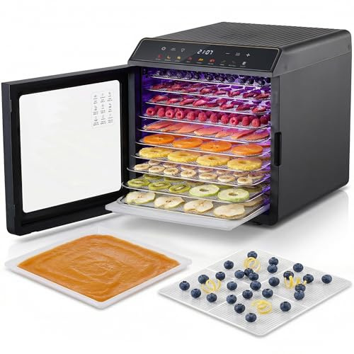 Elite Gourmet 10-Tray Digital Food Dehydrator, 48-Hr Timer, 95-167°F