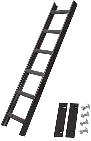 Alu Dachleiter Set Anthrazit, 1,68 m mit Dachhaken (50 mm, für Pfannenziegel) inkl. Auflageschutz und Aushebesicherung, Made in Germany, DEKRA geprüft