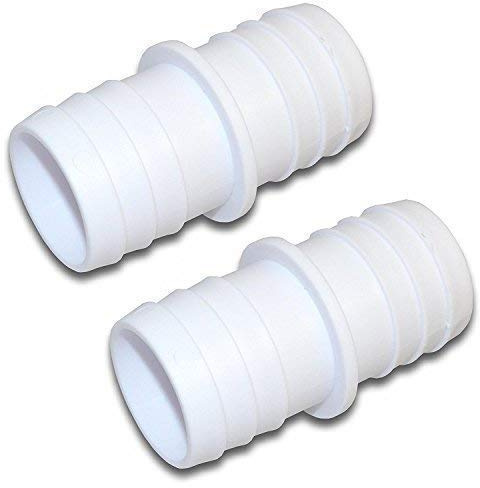 well2wellness 2 x Pool Schlauchverbinder gerippt 38-38mm / Schlauchadapter 38-38 mm