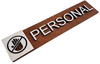 Manschin-Laserdesign WC Schild Echtholz Holz Edel Piktogramme Toilette Toilettenschilder Türschild Damen Herren (Personal)