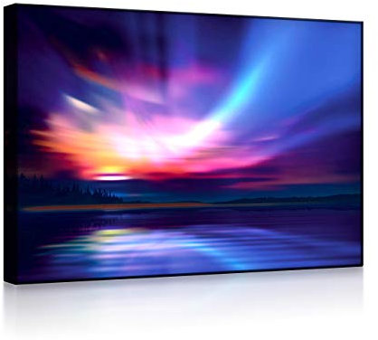 lightbox multicolor | LED Bilder | Nordische Polarlichter | 60x40 cm | Front Lighted