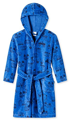 Schiesser Jungen - Velour Größe 92 Bis 140 Bademantel, Blau_179497, 116 EU