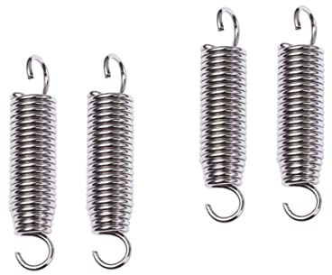 4 Stück Edelstahlfeder Kick-drum-pedal Kontrabass-pedale Double-bass-drum-kit Drum-foot-kick Trommelpedalfeder Teile Für Drum-fußpedale Bassdrum-pedal Schlagzeug Rostfreier Stahl