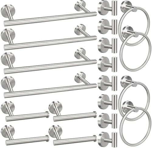 20pcs Brushed Nickel Bathroom Hardware Set
