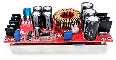 JZK 1200W 20A Boost Module - High Power DC Converter 10-60V to 12-83V Adjustable Step-Up Circuit Board, Charging Power Module, Transformer Power Supply