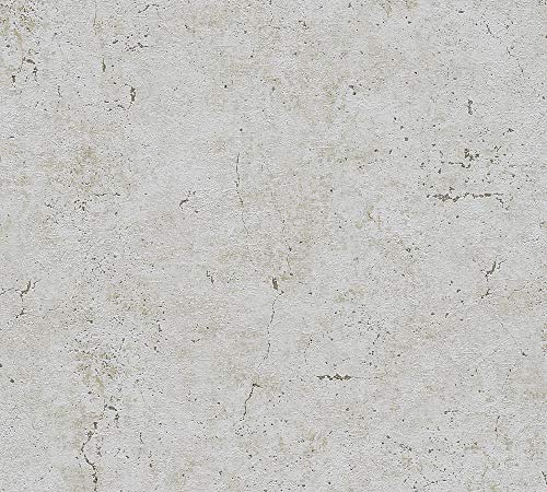A.S. Création Tapete Beton selbstklebend - Betontapete grau - selbstklebende Tapete Betonoptik - Tapete Industrial modern - 0,52m x 2,5m - Made in Germany