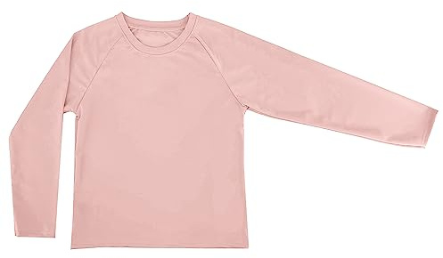 Laphilo 6016 T-Shirt de Protection Solaire UV pour Enfants, Maillot de Bain à Manches Longues, Surf, Natation, Plage, Rose, 10 Ans