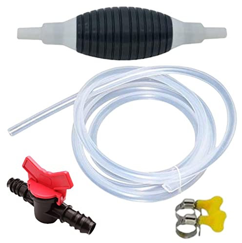 Aizuoni Benzinpumpe, Handpumpe Wasser, Handpumpe, Kraftstoffe Handpumpen Für Gase - Kraftstoff-Förderpumpe Mit Strapazierfähigem PVC-Schlauch, Edelstahlschellen, Öl-Wasser-Kraftstoff-Förderpumpe