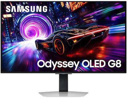 Samsung LS32FG816SUXEN, Monitor Gaming Odyssey OLED G8 G81SF de 32 4K (3840 x 2160, 16:9, 240Hz, 0.03ms(GTG), 4K, FreeSync Premium Pro, Glare Free, VESA DisplayHDR TrueBlack 400, Plateado