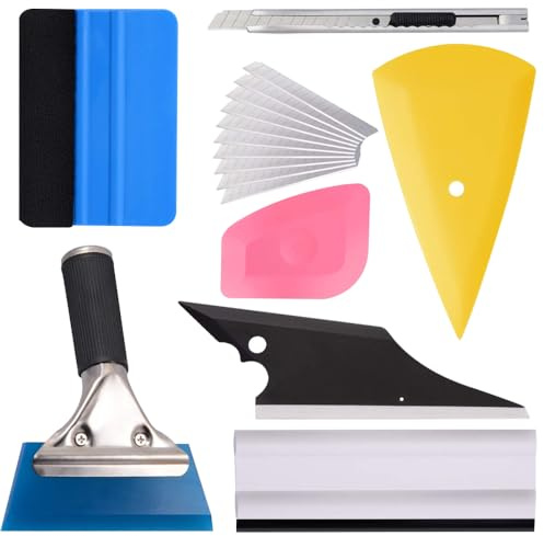 17PCS Vinyl Wrap Tools, Car Window Tint Kit Include Vinyl and Felt Squeegee | Wallpaper Smoother Tool for Car Wrapping, Window Films, Protective Films, and Bubble Removal