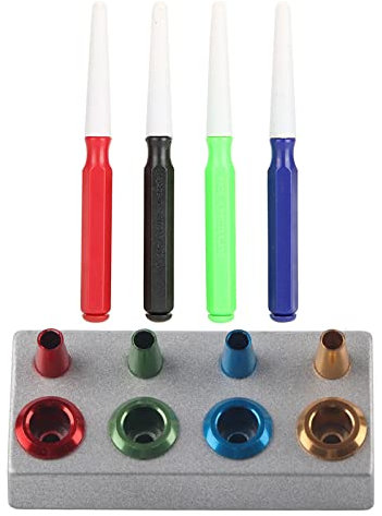 ULEZUAR Uhrenöler-Set, professionelles Uhrenöler-Set, 4 Ölbecher, 4 Ölstifte, Sortiment, Uhrmacher-Reparaturwerkzeug, Uhrenöler-Sortiment, Uhrenöler-Set, Uhrmacher-Ölwerkzeug-Set für die Reparatur