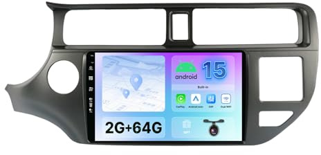BXLIYER 9 Pouce 2G+64G Autoradio pour Kia K3 Rio (2011-2015) GPS Radio - sans Fil Carplay Android Auto - Android 15 - Caméra arrière - 2 Din - Dab Volant WLAN Bluetooth DSP 4G