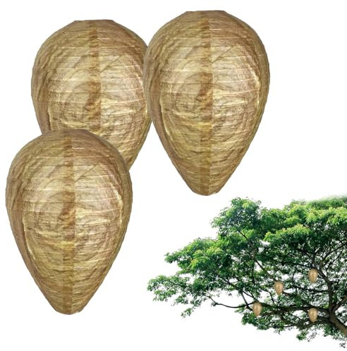 LINTRA Repelente Avispas, 3 Piezas Trampa Avispas, Plegable e Impermeable Ahuyentador Avispa, se Utiliza para Dispersar Avispas y Prevenir Nuevos Nidos, se Puede Colgar en el Balcón del Jardín