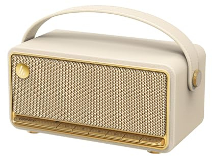 Edifier MP330 Bärbar Bluetooth-högtalare med Hi-Res Audio, 40W RMS Trådlös Dubbel Stereoparning, 360° Kvalitetsljud, 19H Speltid, Bluetooth 6.0 & Multipoint, Handhållen Design - Elfenben