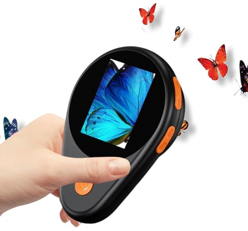 KOBONA Microscope numérique Portable 500x, caméra Microscope Portable 2MP avec loupe et lumière LED 8, microscopes de Poche USB Rechargeables pour Les Enfants et Les Adultes