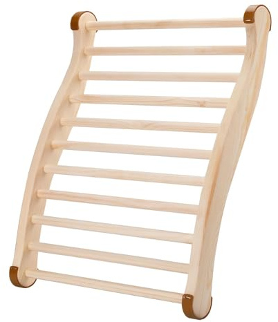 Obotsnoi Dossier de sauna en bois en forme de S - Accessoires de sauna pour un dossier confortable et portable