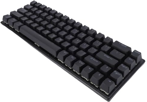 Qudinip 68 Clavier Mécanique Filaire clé, Rétroéclair RVB Switch Bleu 60% Clavier de Jeu Compact avec Conception Ergonomique et Câble USB Amovible, pour Les Joueurs D'ordinateur (Noir)