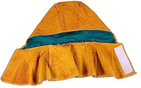 Leather Welding Shawl Cap Khaki Protective Portable Breathable Lightweight