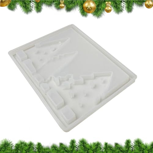 Christmas Tree Mold - Moule Ciment pour Créations Maison - Moule Artisanat Ciment Plâtre pour Adultes Adolescents Artistes et Organisateurs