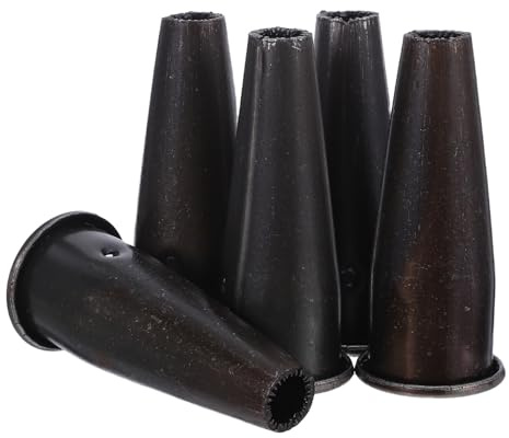 Anneome Ghiera di Ricambio in Acciaio per Manico Attrezzi da Giardino Tubo Conico, Set 5 Pezzi per Riparazione Rastrelli, Zappe e Vanghe, Compatibile Manici in Legno per Uso