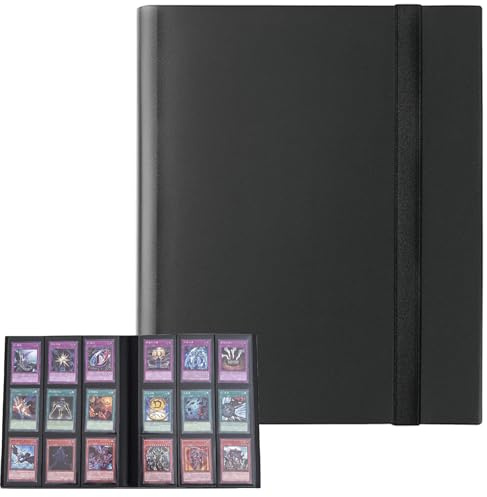 Collectible Card Album,9 Pocket Trading Card Binder,360 Pockets Collectible Trading Card Album,Side-loading Cards Collection Binder for TCG,MTG Yu-Gi-Oh Sports and Games Pokemon Cards black