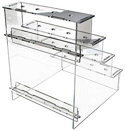 Backbayia Support d'affichage Acrylique Transparent Présentoirs à Gâteaux Organisation de Produits de Beauté
