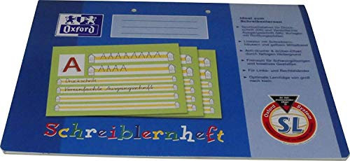Oxford Schreiblernheft A4 quer Lineatur SL 16 Blatt (blau) (5er Pack)