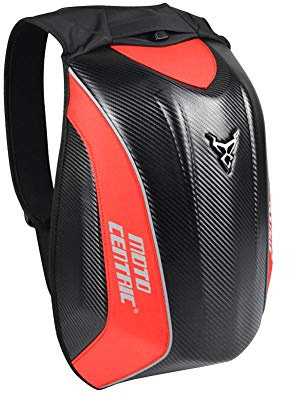 Eillybird woyufen Kohlefaser Motorrad Rucksack wasserdicht Hartschale Unisex Reitsack Hochleistungslokomotive Rucksack Turtle Bag Rot Grün Blau Schwarz