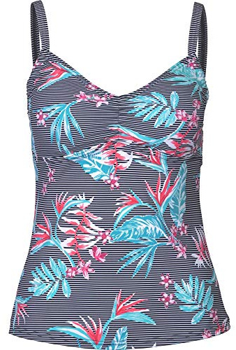 FIREFLY MEA II Top Tankini Top Tankini Dona, Donna, Flower/Stripes, XS