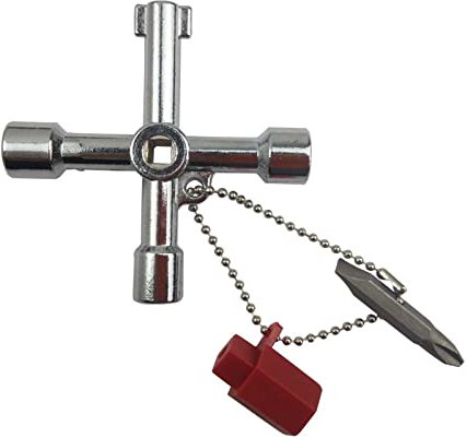 CEFEPH Llave de armario de 4 perfiles para armarios comunes y sistemas de cierre, llave triangular, llave cuadrada, llave triangular, llave de construcción