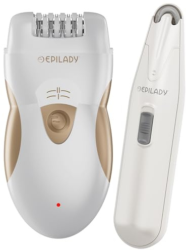 Epilady Epilator Bundle – Legend 5 Full Body Epilator + Esthetic Facial Hair Remover, Rechargeable Hair Removal for Women, Smooth Legs, Arms, Underarms, Bikini & Face, Long-Lasting Root Hair Removal