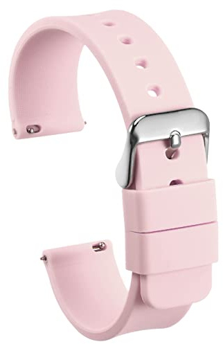 sourcing map Bracelet de Montre Silicone mm Largeur Souple Dégagement Rapide Remplacement Montre Bande avec Boucle pour Homme Femme