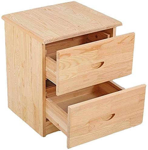 ANIFM Nachttisch, einfacher Nachttisch für Schlafzimmer, Büro, Nachttisch aus Kiefernholz, Schrank, Spind, Massivholz, Doppelpumpe Comfortable Anniversary