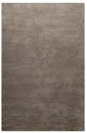 Homie Living Vielseitiger Kurzflor Wolle Teppich flexibel einsetzbar in Allen Räumen - Campino (70 x 140 cm, braun)