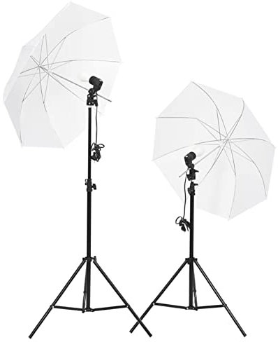 LAPOOH Fotostudio-Beleuchtung Set mit Stativen & Schirmen, Fotografie Zubehör, Kamera Zubehör, Hintergrundsystem Fotografie, YouTube Equipment - 190230