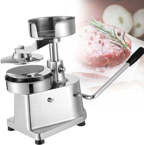 Pressa per Hamburger Professionale Stampo per Hamburger,Modellatura di Carne Rotonda,Pressa per Hamburger in Acciaio Inossidabile,150MM