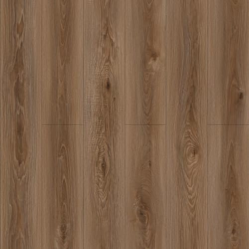 JOLIHOME Pelar y Pegar Baldosas de Suelo Efecto Tablones de Madera Revestimiento de Vinilo Autoadhesivo para Cocina Dormitorio Ducha Resistente al Agua (Marrón, 15,2x91,4cm, 10 Unidades)