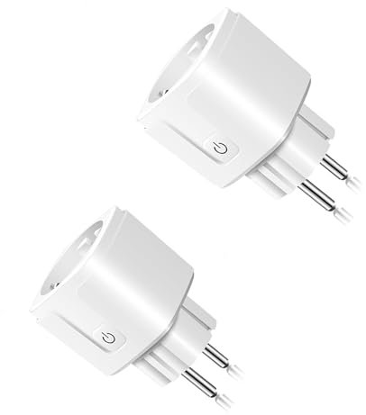 UseeLink Zigbee Socket, Smart Socket Power Consumption, Smart Socket with Consumption Measurement, Compatible with Alexa Accessories, Smart Home Devices, Google Home, Smart Life, 2MQTT,2 Pack