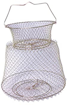 GOOHOCHY Rete da Pesca Pieghevole in Filo Zincato 38x58 Cm Trappola per Granchi e Molluschi Accessori per Attrezzi da Pesca Leggera e Durevole Fiume e Mare