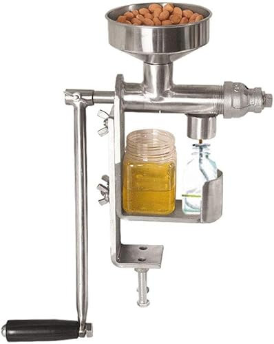 GXQFF Manuelle Ölpresse, Ölextraktionsmaschine Aus Edelstahl, Abnehmbare Ölpresse Für Müheloses Reinigen, Expeller LebensmittelqualitäT ÖLpresse Extractor FüR Erdnuss Sonnenblumensamen