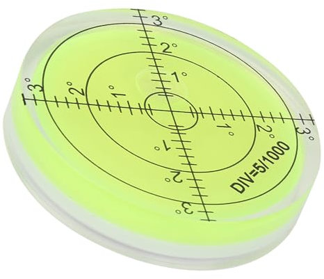 Haosie Niveau à Bulle Ronde de Poche avec Échelle pour l'Équilibre de la Plateforme de Caméra (6 x 6 x 1.2 cm)