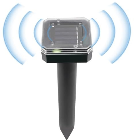 Kanbihao 4 Piece Ultrasonic Rat Repeller For Outdoor, Solar Powered Mouse Repellent, Waterproof Mole Deterrent For Garden Rice Field Ranche