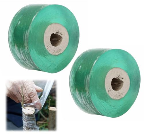 vcsjw 2 Rolle Veredelungsband,Pfropfband Selbstklebend 100 m x 3 cm,Veredelungsband für Obstbäume,Transparent Pfropfband,Feuchtigkeit Barriere Pflanze Baum Reparaturband,für Obstbäume im Obstgarten | für Obstbäume,Transparent Pfropfband,Feuchtigkeit Barriere Pflanze Baum Reparaturband,für Obstbäume im Obstgarten(2 Rolle)