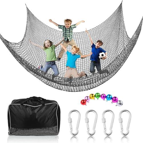 Kletternetz für Spielplatz, zweilagiges Schutznetz | Kletternetz für Hinterhof, Spielplatznetz, Zubehör für Baumfestung