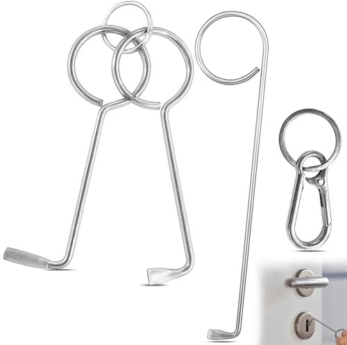 GZcaiyun Profi Dietrich Set, 3 Stk Buntbartschlüssel Universal Öffnet Nahezu Jede Tür, Universalschlüssel für Zimmertüren, Türöffnungswerkzeug Universal Schlüssel, mit Schlüsselanhänger