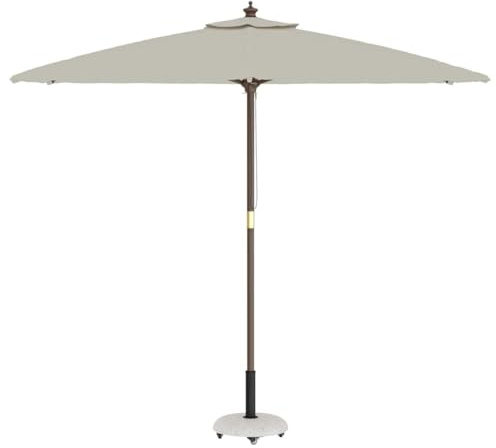 vidaXL Base de sombrilla con Ruedas de concreto Blanco para Postes de 37/42/52/58mm. Tiene un diseño Redondo Moderno, Ruedas bloqueables y es Resistente a los UV Soporte de jardín y es