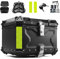 Oamger Moto Top Case, Top Case Moto in Alluminio Impermeabile Cassetta di Immagazzinaggio a Doppia Chiave Scatola di Coda Motos con Serratura di Sicurezza, Cassapanca per Caschi (Nero 55L)