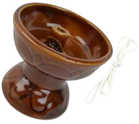 BESTOYARD Petroleumlampe im Chinesischen Stil mit Docht Winddicht aus Keramik Vintage und Einfach zu Bedienen Dekoratives Öllicht für Hochzeit und Schlafzimmer